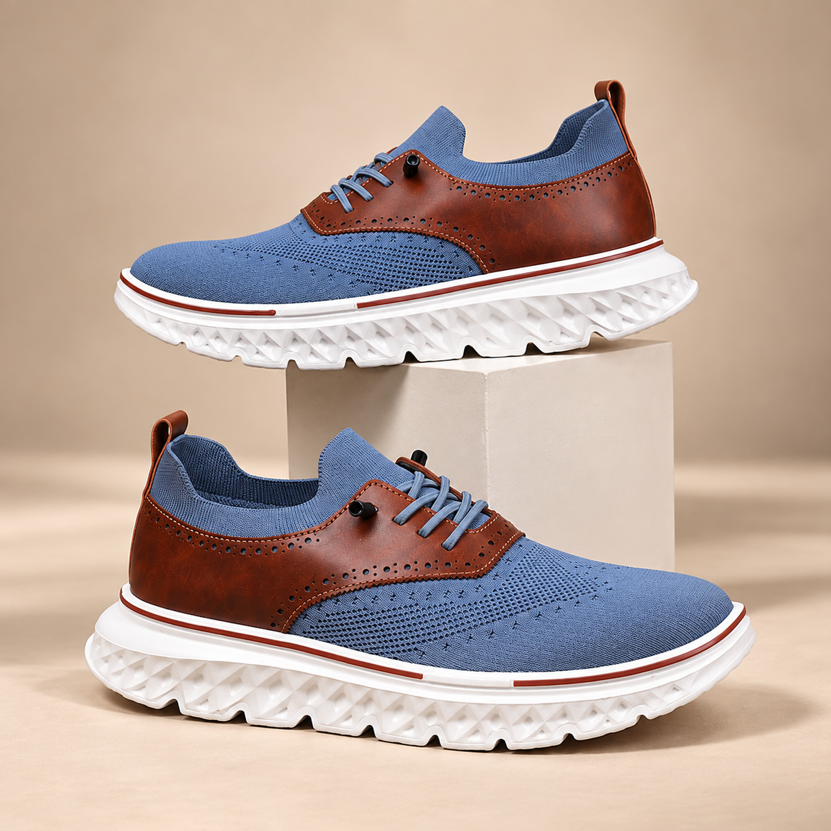 Kingsley Knit & Leather Sneakers