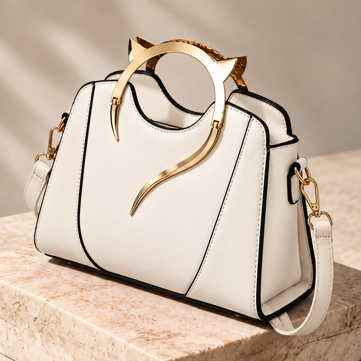 Amelie Sculpted Handle Bag