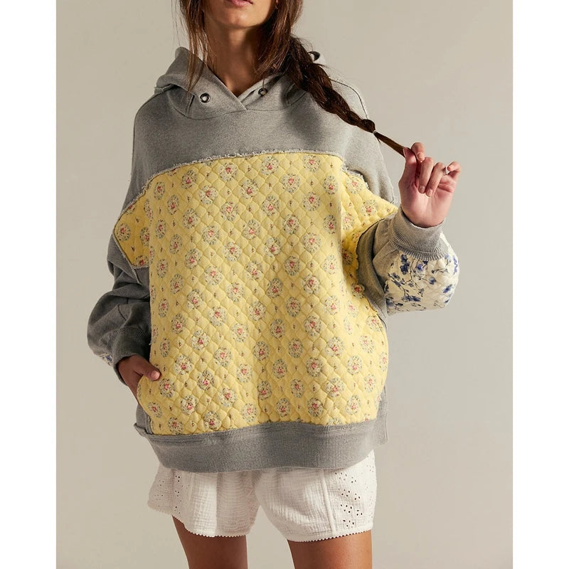 Wanda Patchwork Quilted Hoodie
