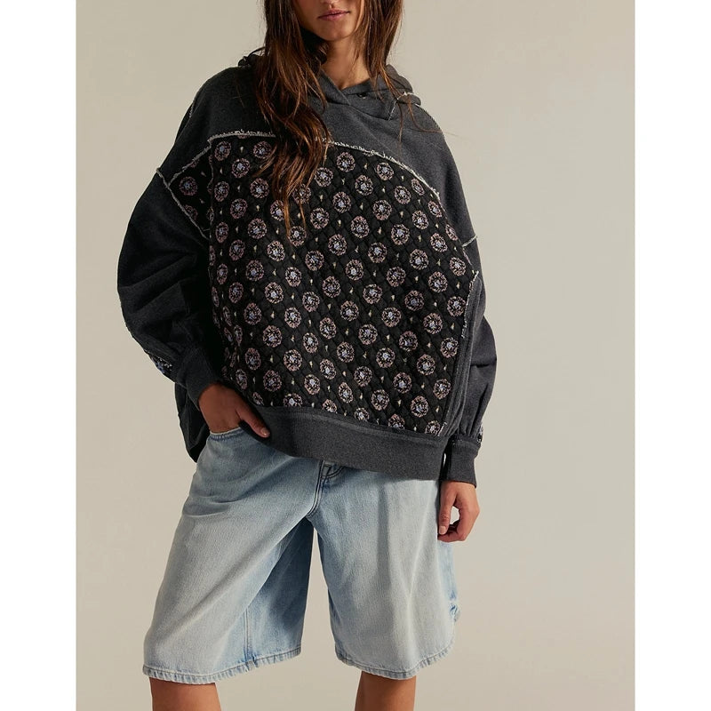 Wanda Patchwork Quilted Hoodie