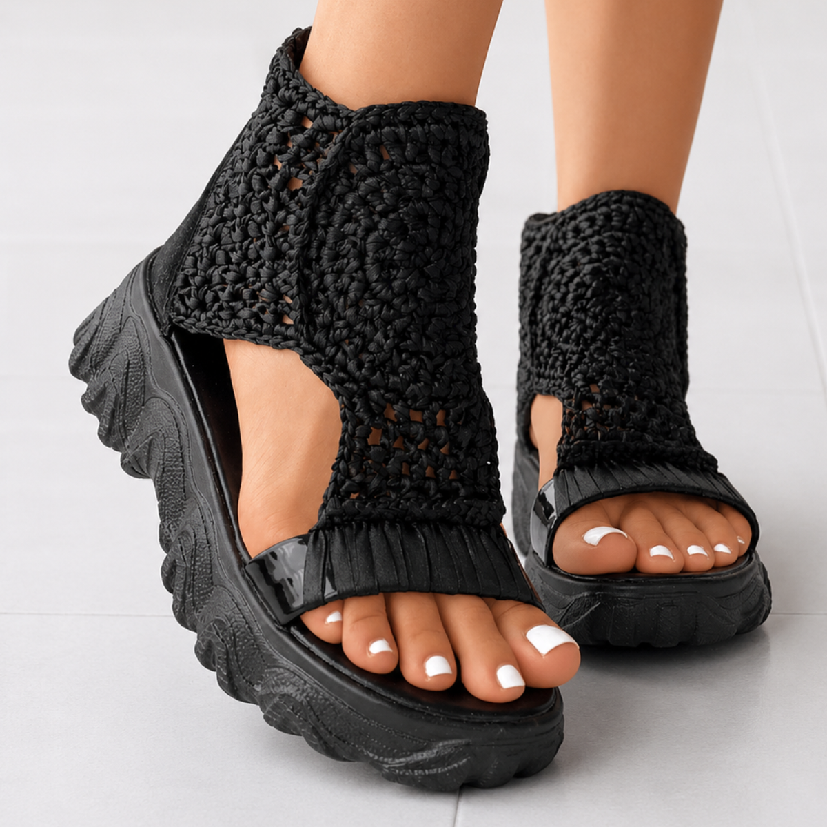 Mona Boho Knit Sandals