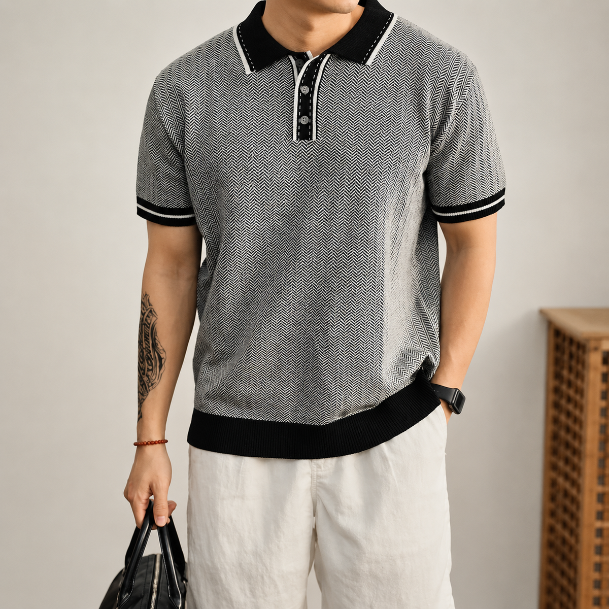 Astoria Herringbone Polo Shirt