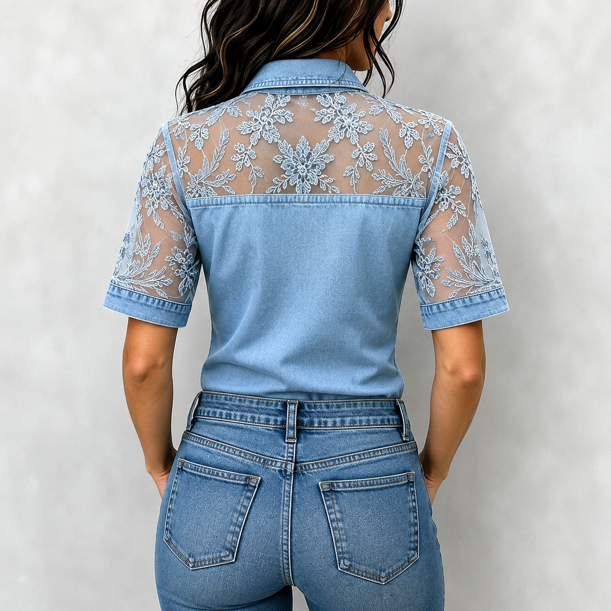Ambra Embroidered Denim Shirt