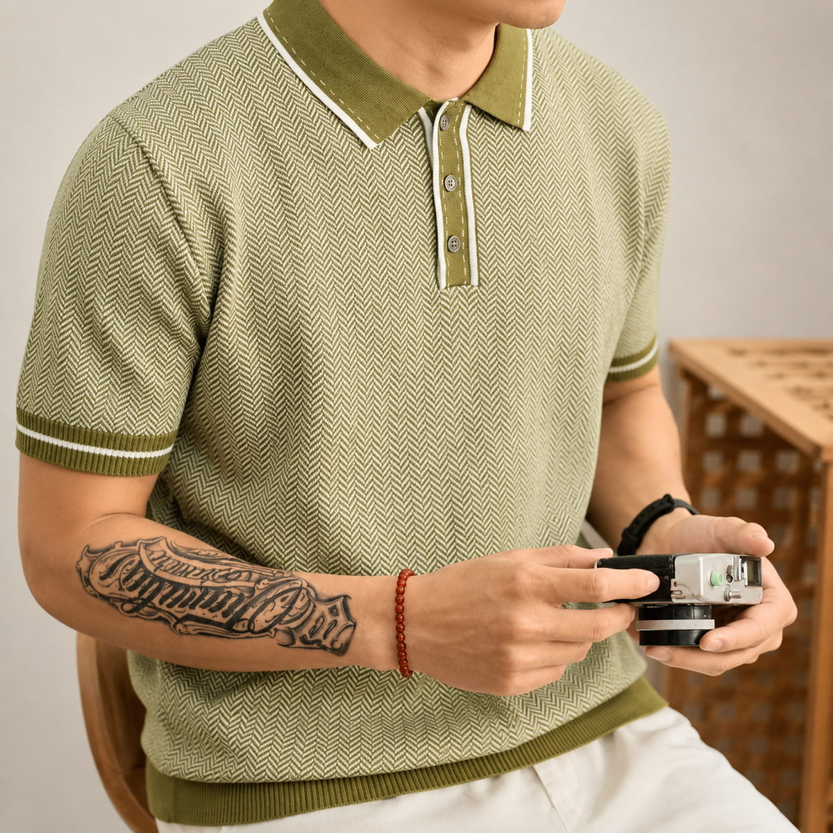 Astoria Herringbone Polo Shirt