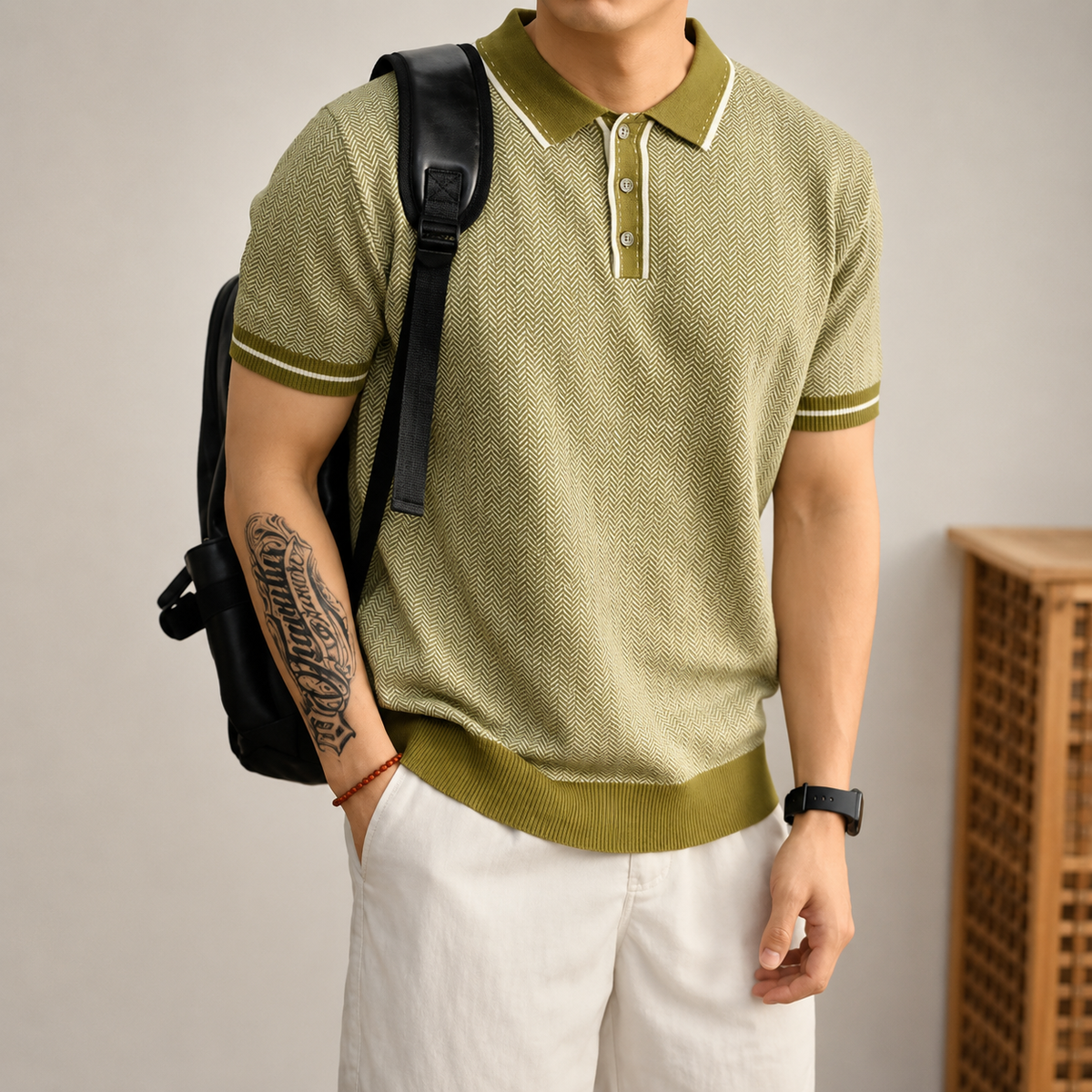 Astoria Herringbone Polo Shirt