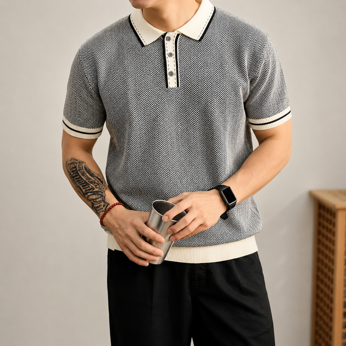 Astoria Herringbone Polo Shirt