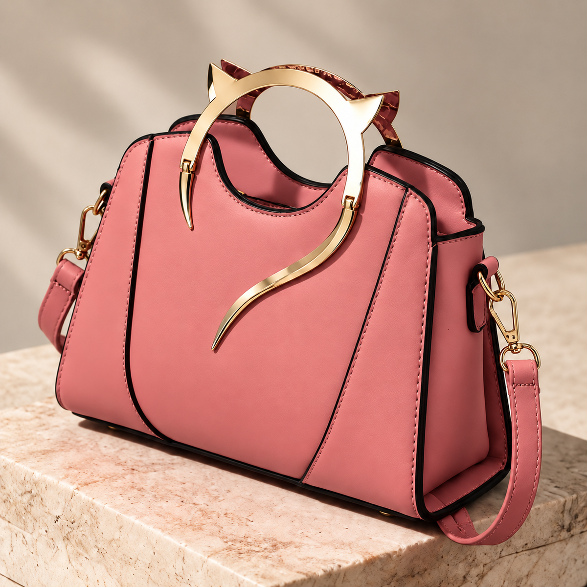 Amelie Sculpted Handle Bag