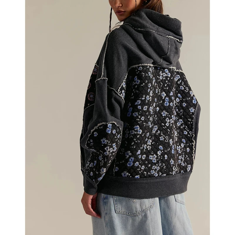 Wanda Patchwork Quilted Hoodie
