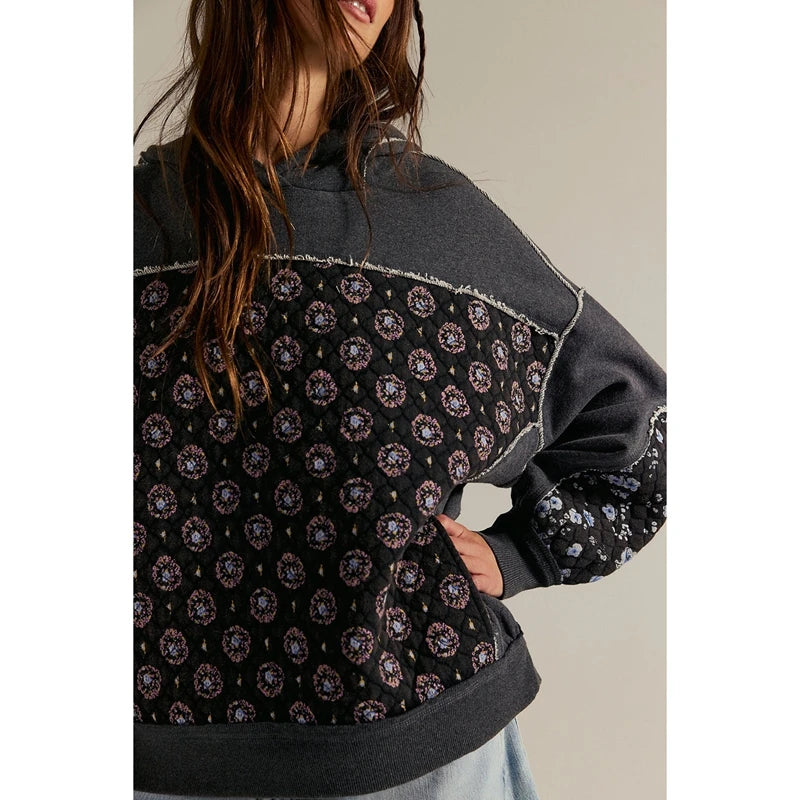 Wanda Patchwork Quilted Hoodie