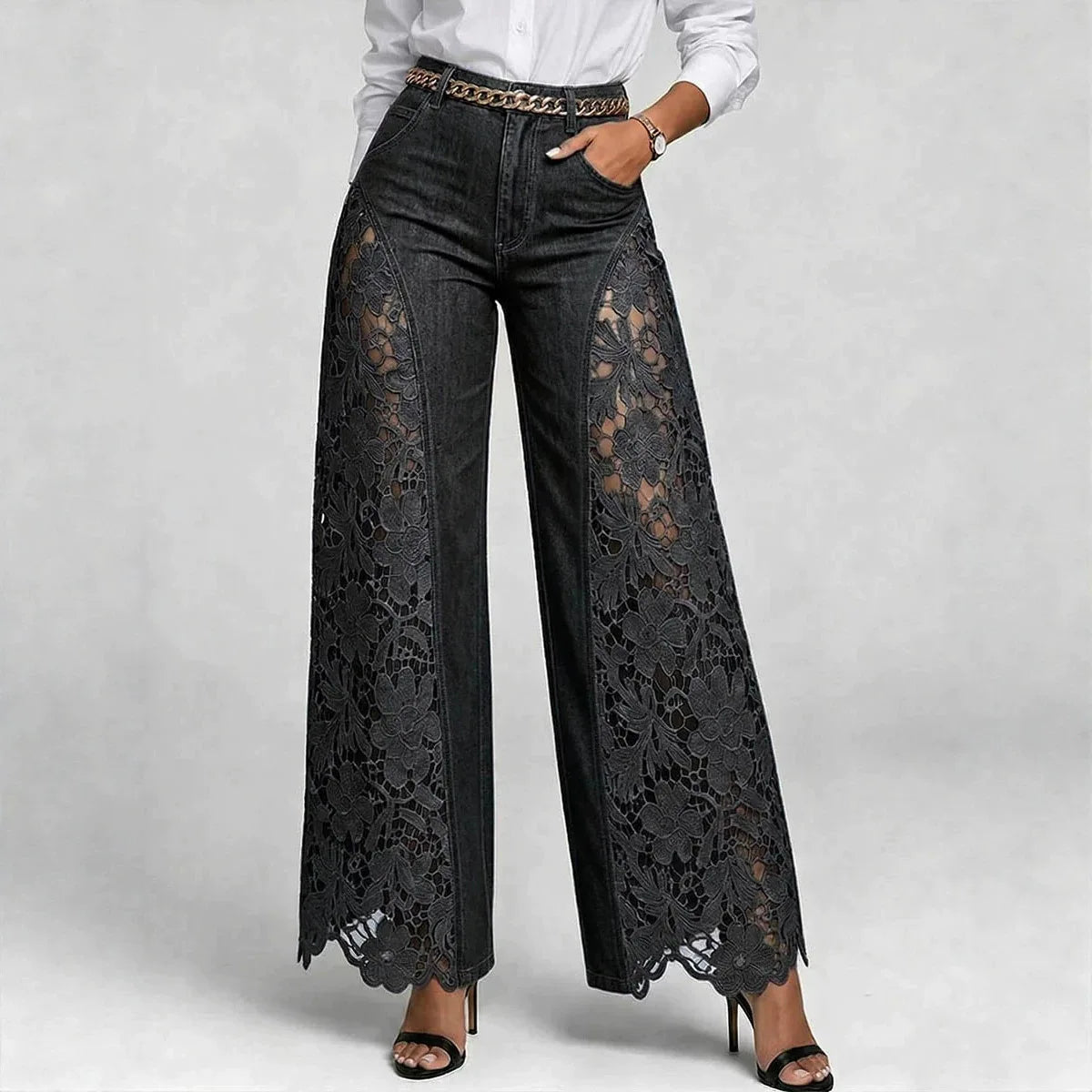 Amelia Lace Panel Jeans