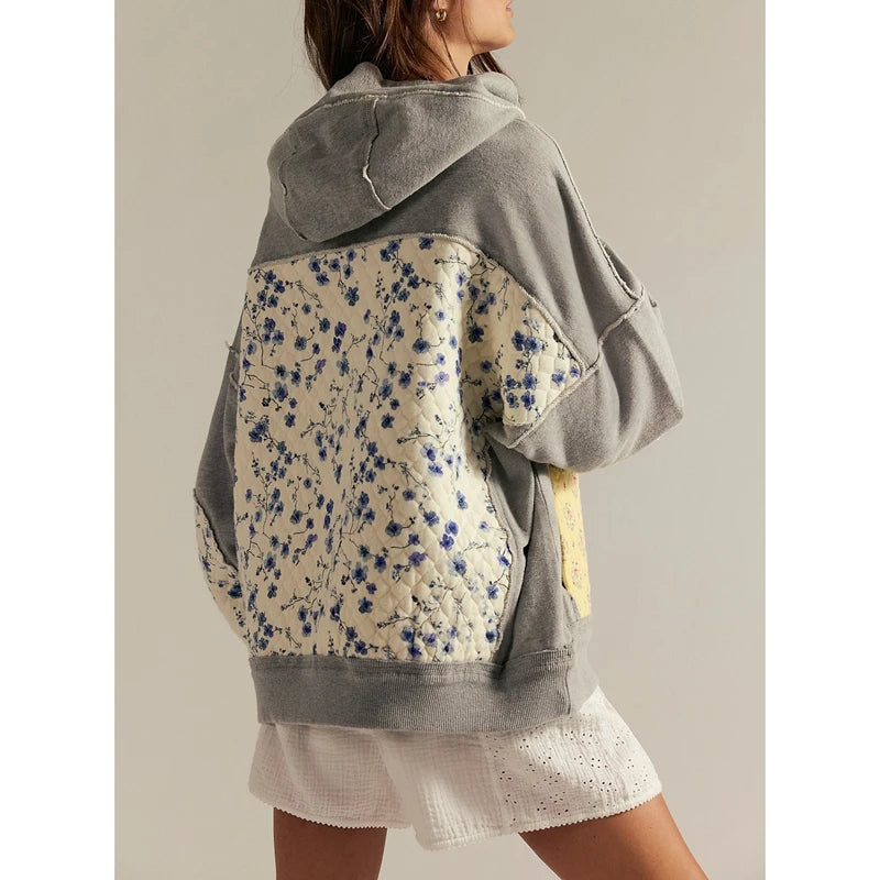 Wanda Patchwork Quilted Hoodie
