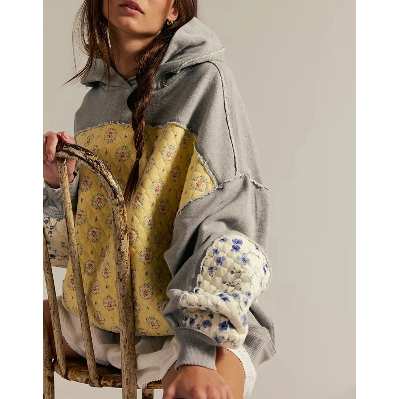 Wanda Patchwork Quilted Hoodie
