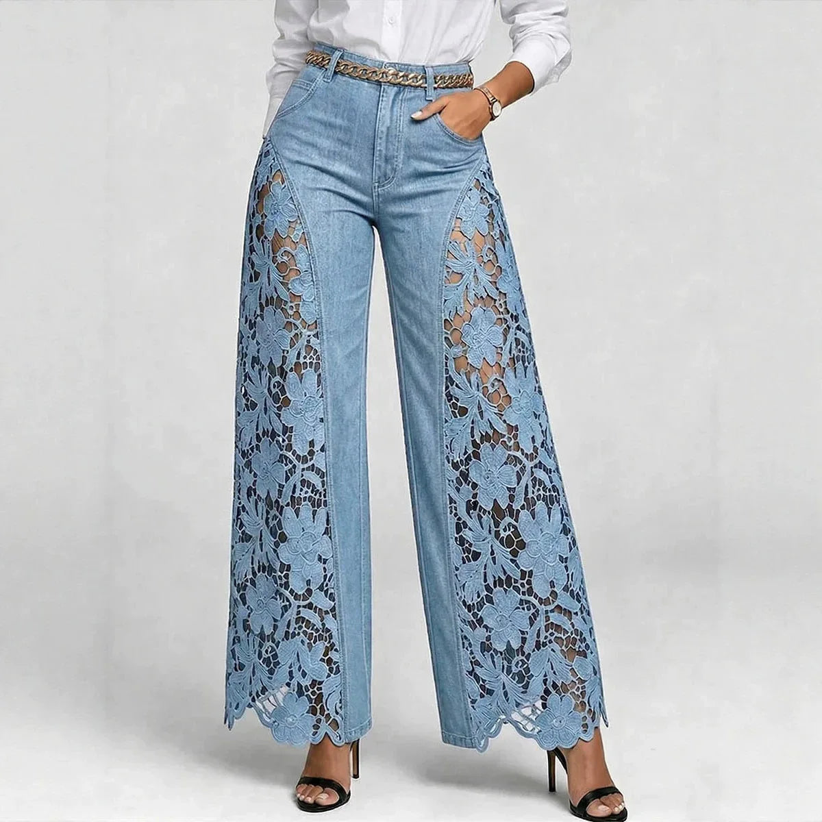 Amelia Lace Panel Jeans